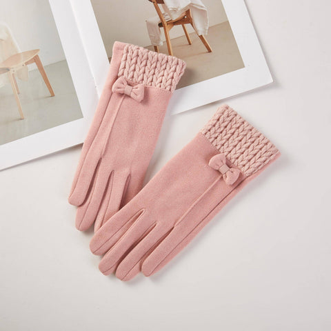 Pink or Black Bow gloves