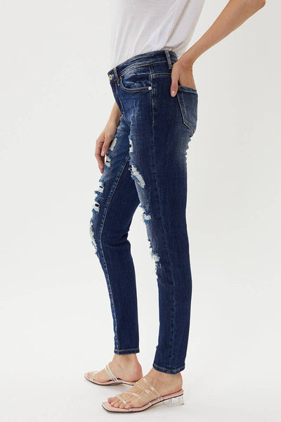 Mid Rise KanCan distressed jean