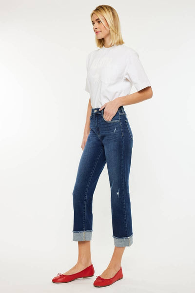 KanCan cuffed crop Jeans