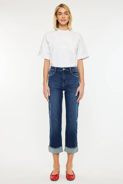 KanCan cuffed crop Jeans