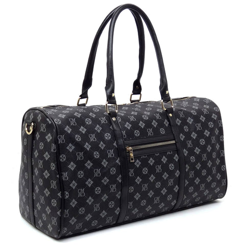 Black Monogrammed 20" Duffle Bag