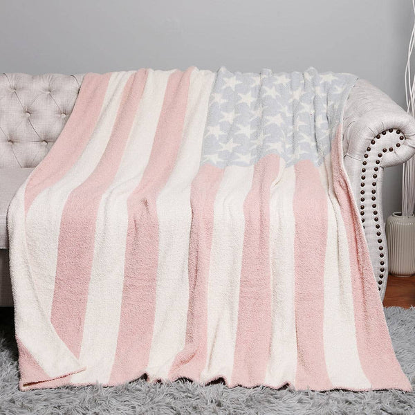 American Flag Reversible Throw Blanket