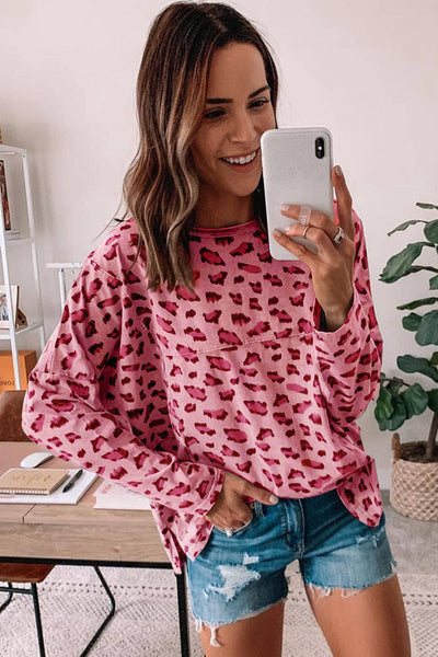 Pink Animal Print Top