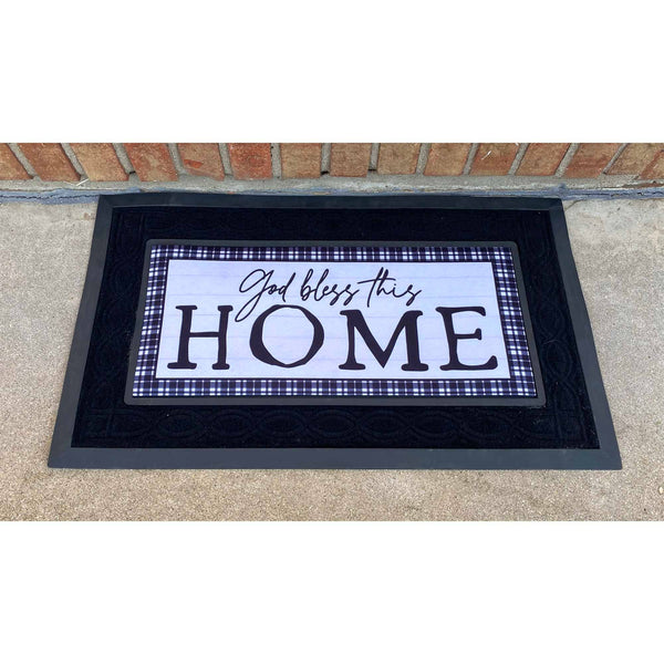 GOD BLESS THIS HOME DOORMAT INSERT