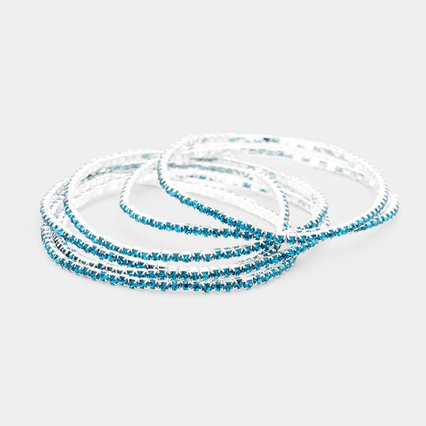 Single Strand Rhinestone Stretch  Bracelet