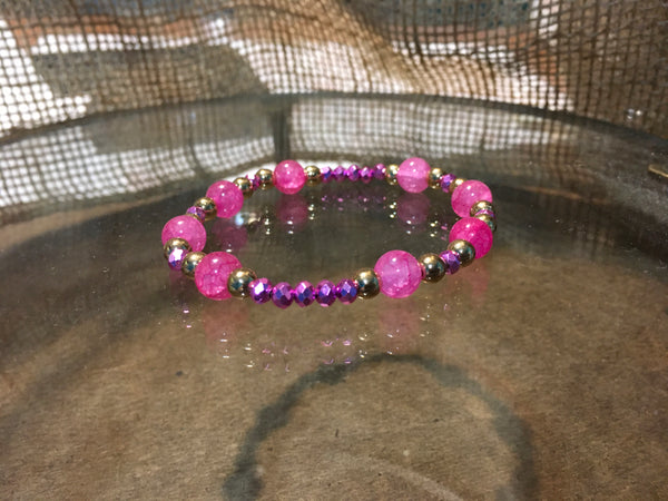 Bright Pink Bracelet Stack