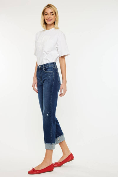 KanCan cuffed crop Jeans