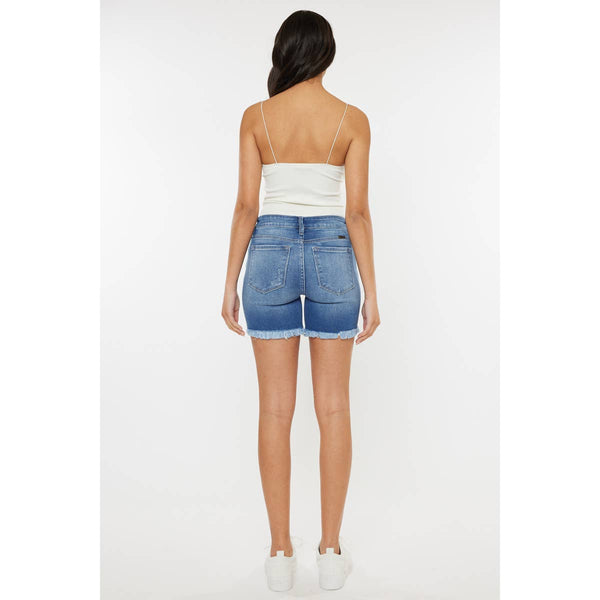 KanCan button up denim shorts