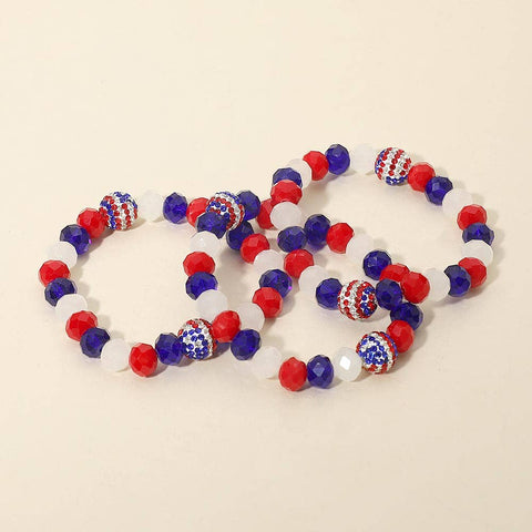 American USA Flag Stretch Bracelet