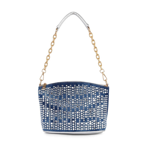 Blue silver Rhinestone crossbody handbag