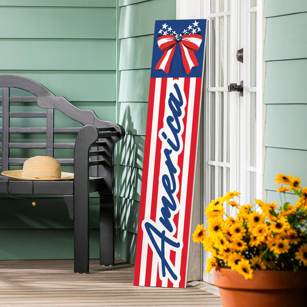 American Classic Stars & Stripes Bow Porch Leaner