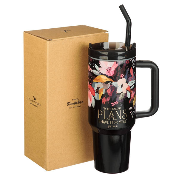 Black Jer. 29:11 My Plans Stainless Tumbler