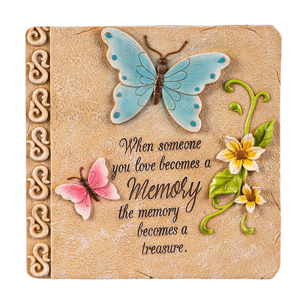 Garden Stone Memory Treasure Butterfly Square