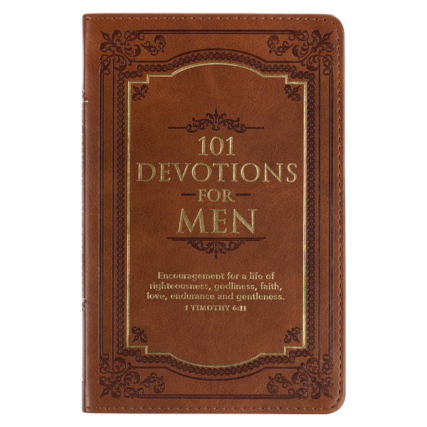 101 Devotions Men Faux Leather book