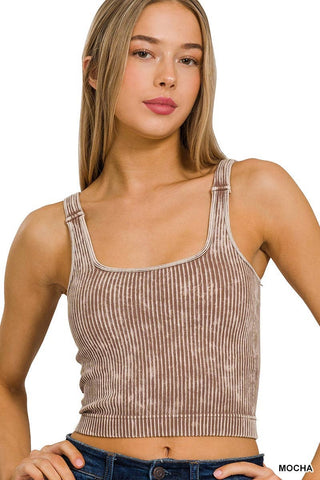 Ash Mocha Padded Tank Top