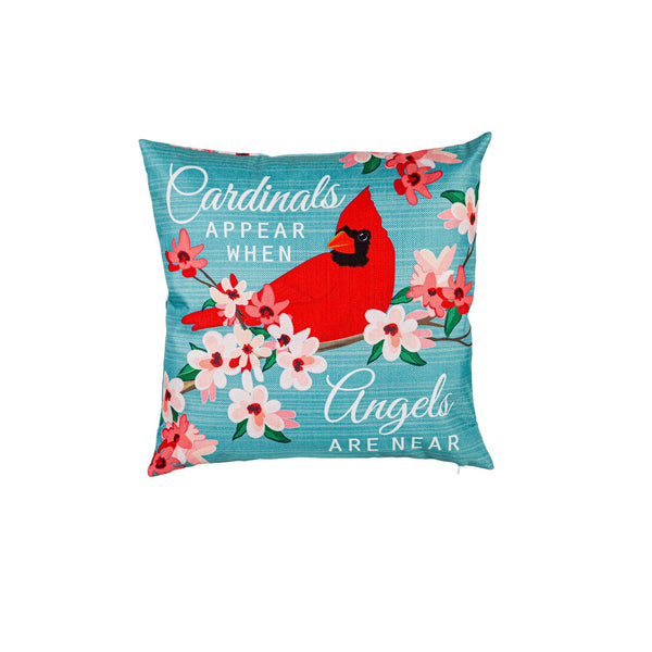 Cardinals Appear Outdoor Pillow Cover