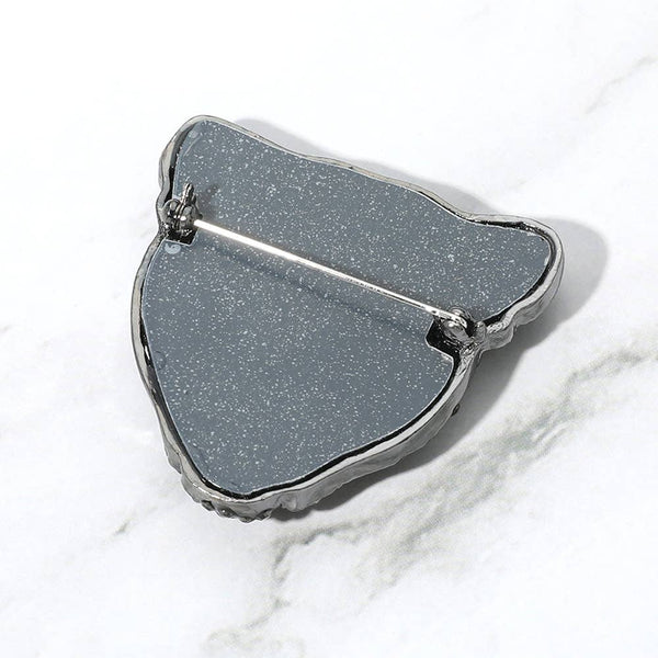Stone Paved Leopard Pin Brooch