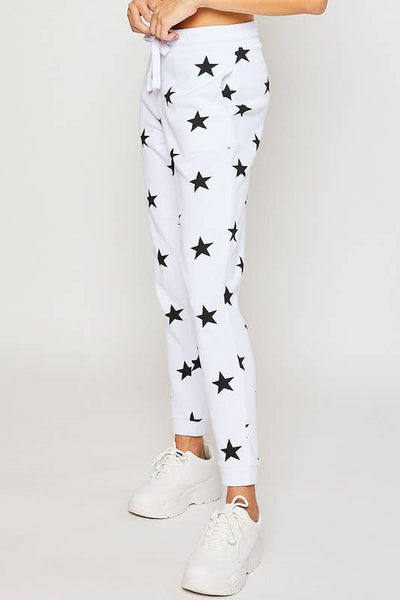 White Star Print Sweatpant