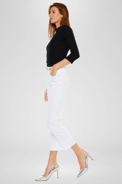 White High Rise Crop Jean KanCan