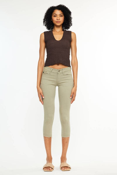 KanCan Olive Capri Jean