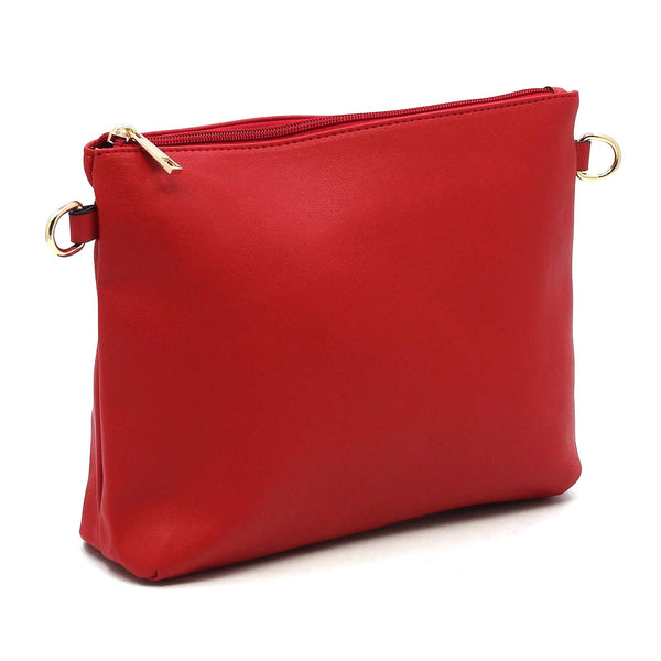 Red Tartan Plaid 3-in-1 Shoulder Handbag