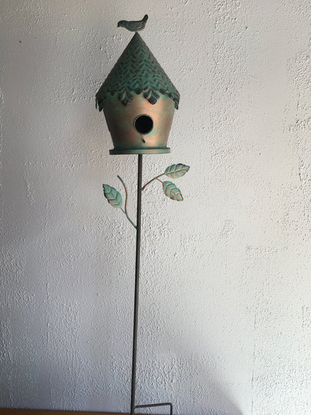 TiKi style Birdhouse Garden Stake