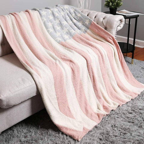 American Flag Reversible Throw Blanket