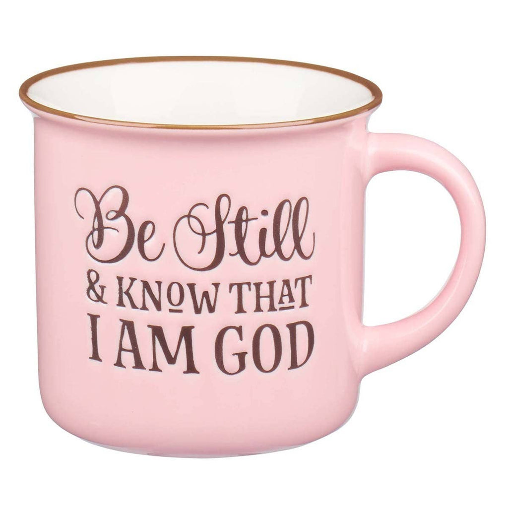 Be Still & Know Mug Camp Pink/White
