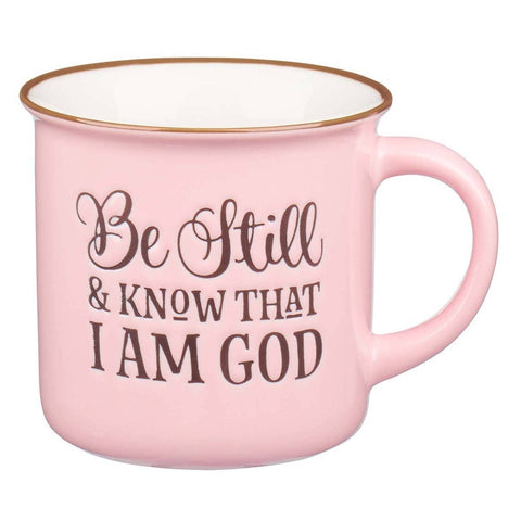 Be Still & Know Mug Camp Pink/White