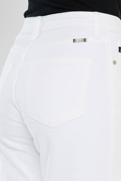 White High Rise Crop Jean KanCan