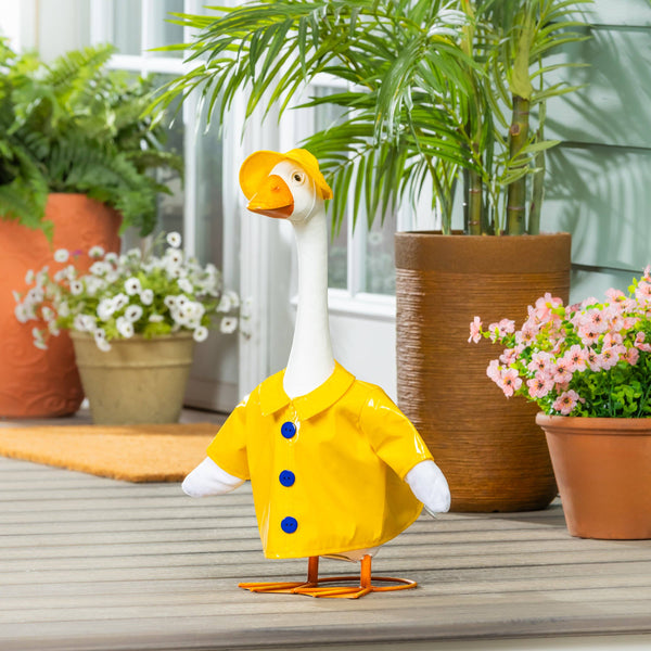 Giddy the Porch Goose Statue, Metal, 21"H