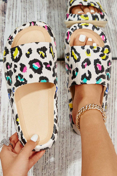 Leopard Print Soft Thick Sole Slip on sandal