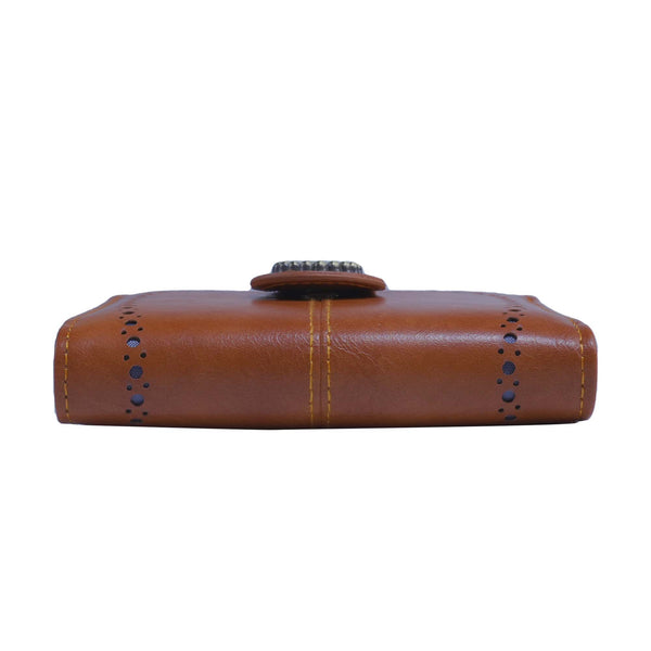 Vegan Leather Laser Cut Out Detail Wallet