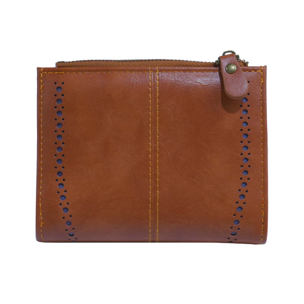 Vegan Leather Laser Cut Out Detail Wallet