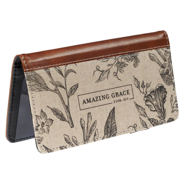 Checkbook Wallet Amazing Grace 2 Cor. 12:9