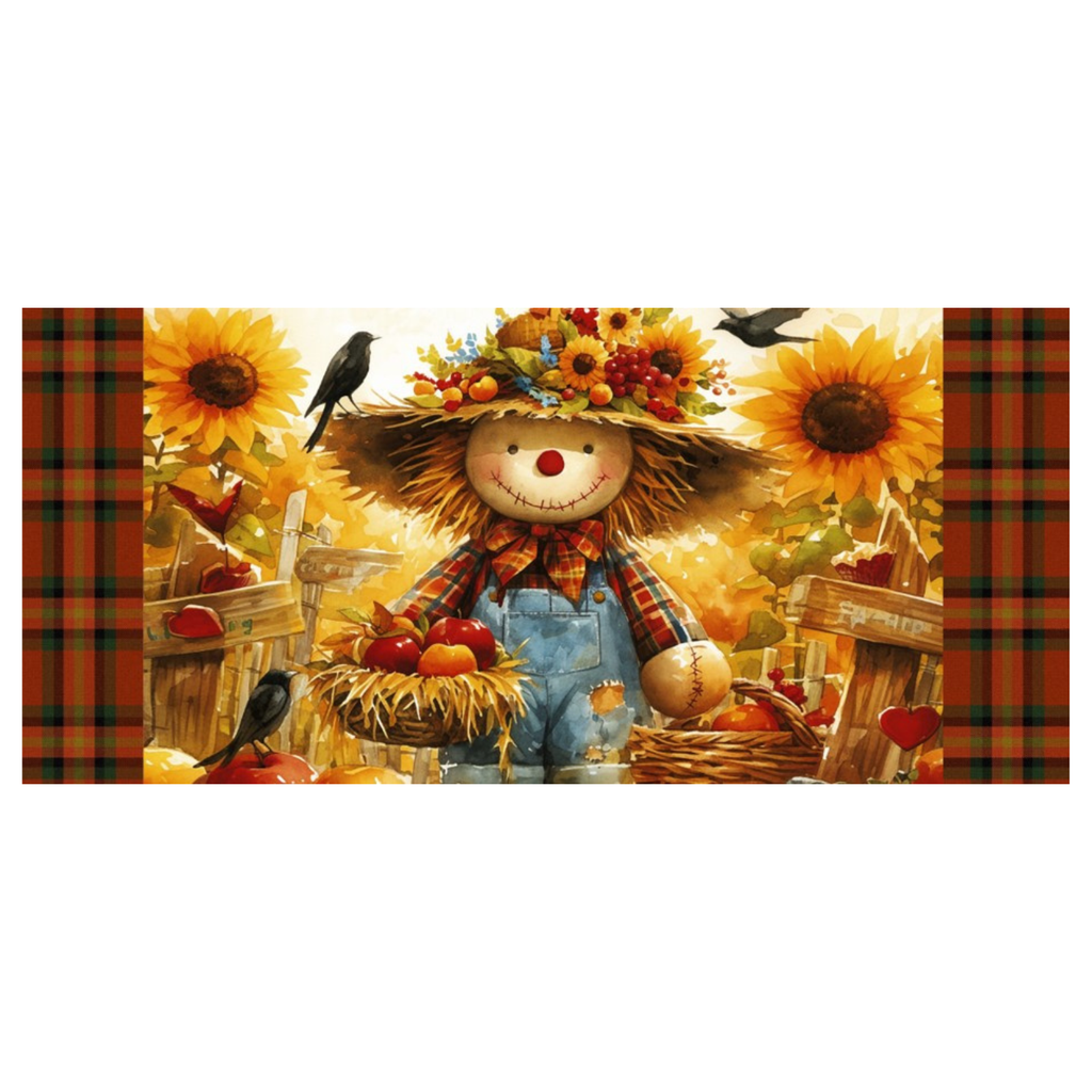 Scarecrow Sunflower Insert 10" x 22" Mat