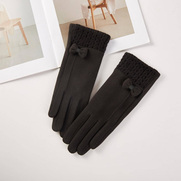 Pink or Black Bow gloves