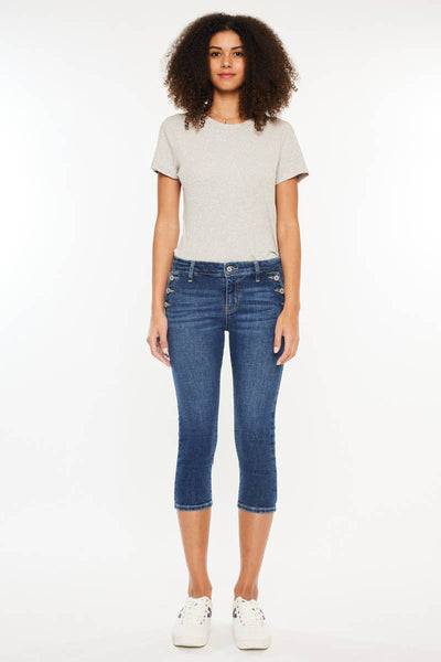 KanCan front fake pocket Capri