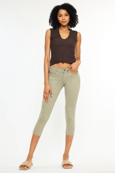 KanCan Olive Capri Jean