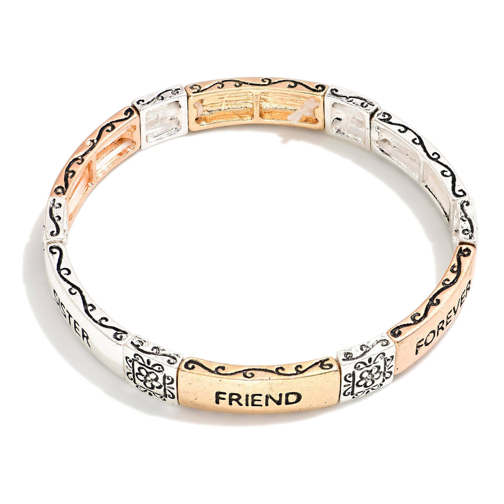 Sister Multi tone stretch bracelet