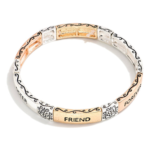 Sister Multi tone stretch bracelet