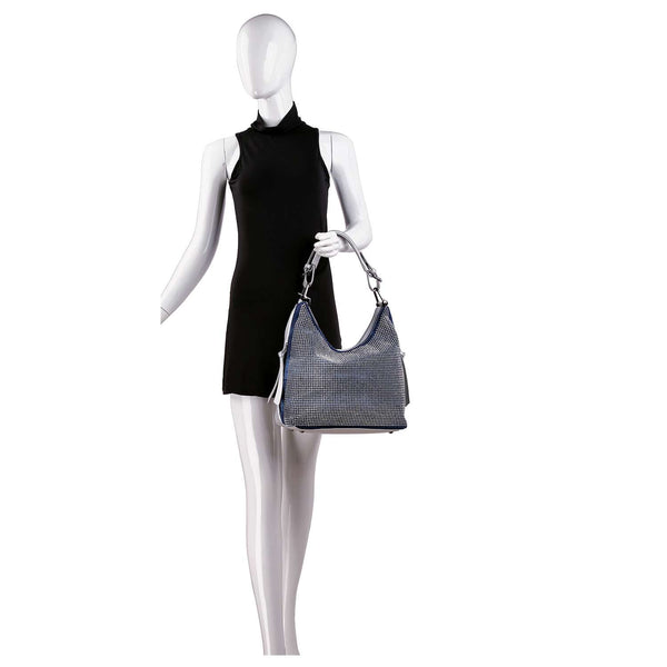 Pewter Accented Hobo Handbag