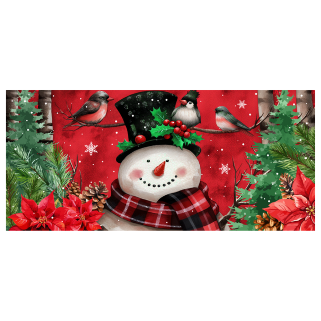 Snowman Birds Insert 10" x 22" Mat