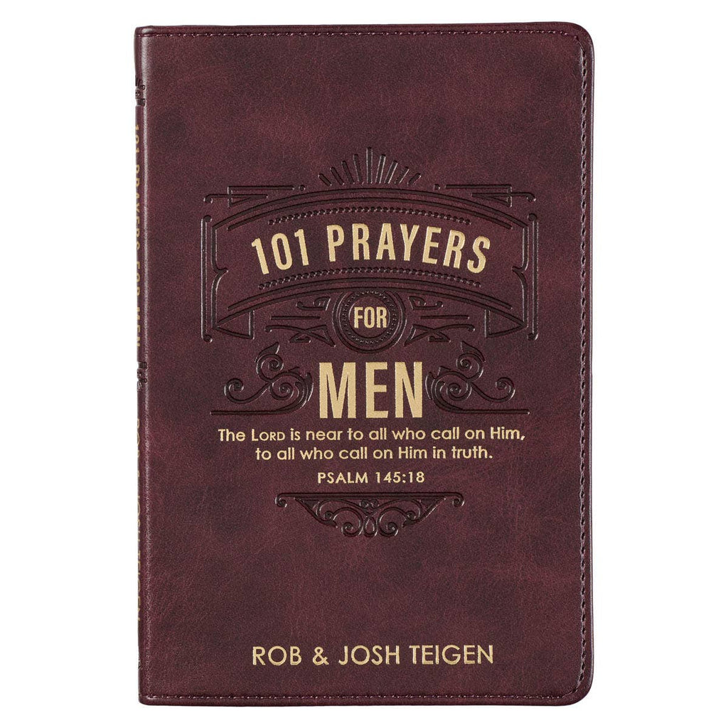 101 Prayers for Men Faux Leather Book