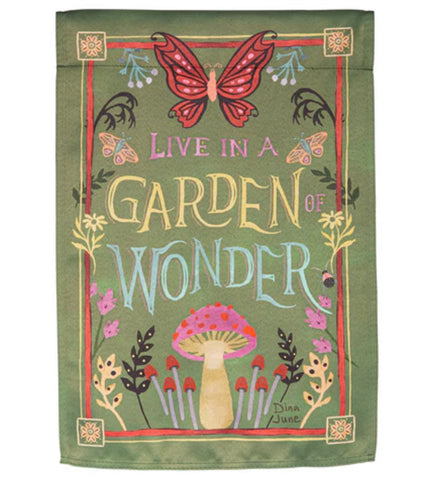 Garden of Wonder Suede Garden Flag