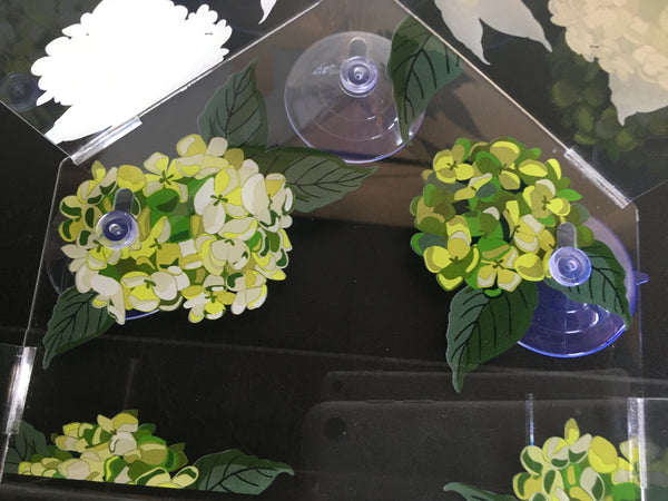Geranium Floral Printed Acrylic Window Bird Feeder