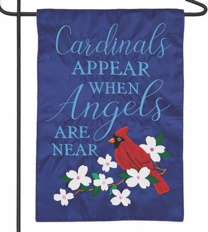 Cardinals Appear Garden Applique Flag