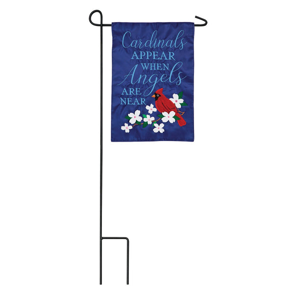 Cardinals Appear Garden Applique Flag