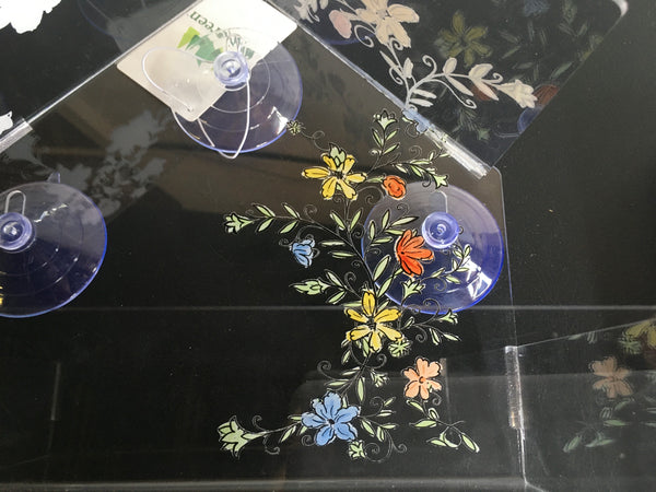 Field Flowers Printed Acrylic Window Bird Feeder