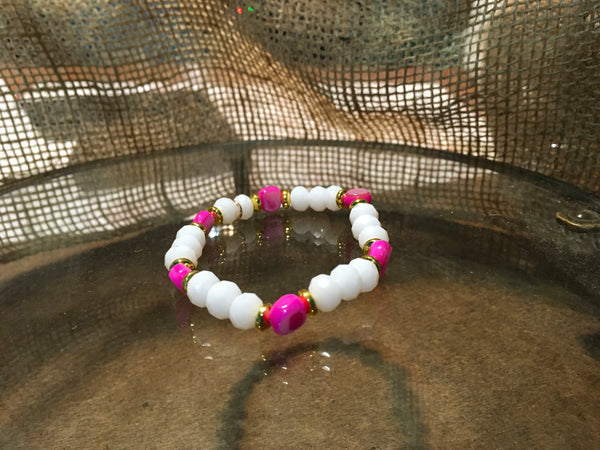 Bright Pink Bracelet Stack